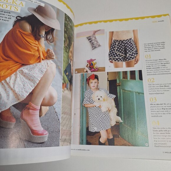 Mollie Makes UK Magazine Issue 5 2011 Crochet Vegetables Linen Kit Retro Craft - Picture 11 of 13